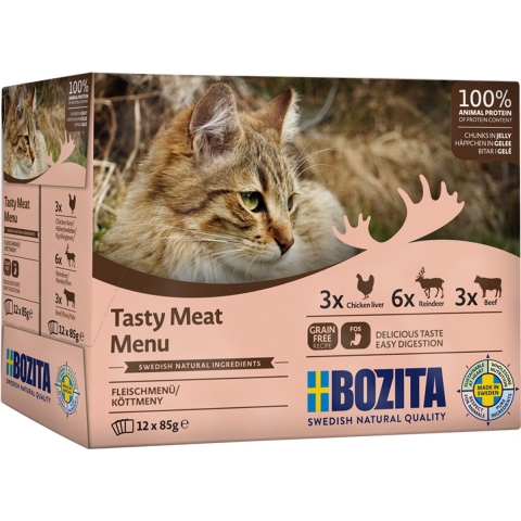 Bozita vlees in gelei multipack natvoer kat 2 trays (24 x 85 g)