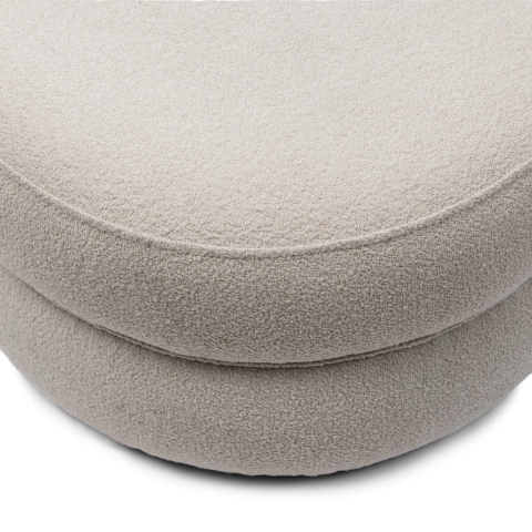 Riviera Maison San Remo Stool Dia 70cm, bouclé, natural grey