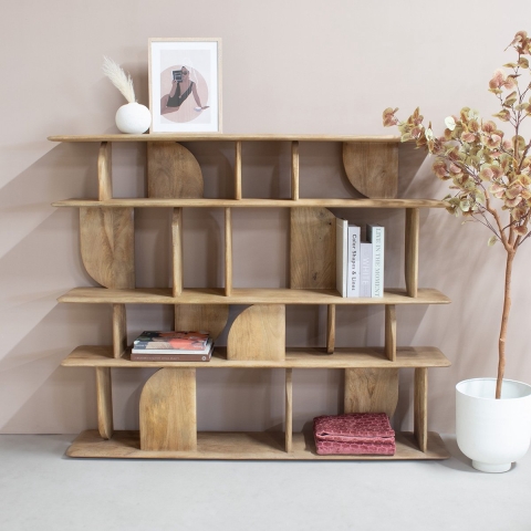 Giga Meubel - Wandkast Naturel - Open - 170x35x140cm - Solis