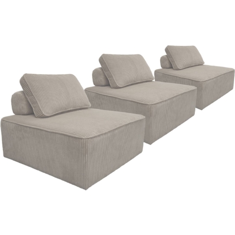 sweeek - Corduroy fauteuil, set van 3
