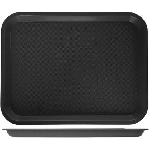 4x Horeca dienblad zwart 35 x 27 cm -