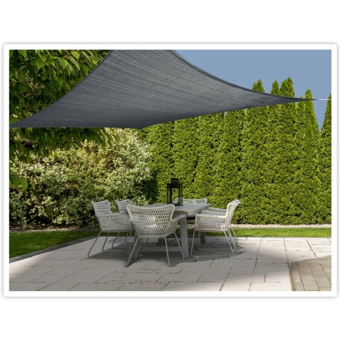 Set van 2x stuks schaduwdoeken/zonneschermen vierkant antraciet 3 x 3 meter -