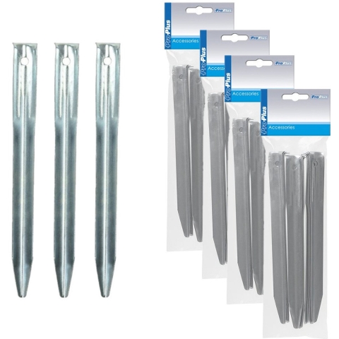 Grondpennen/tentharingen - 40x - metaal - halfrond - 22 cm - Kamperen -