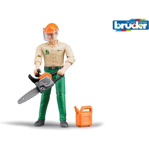 Bruder bworld Forstarbeiter mit Zubehör - 60030