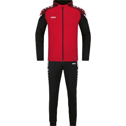 JAKO M9622D Vrijetijdspak Performance Dames - Rood/Zwart - 42