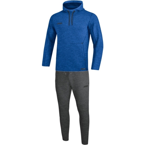 JAKO M9629 Joggingpak Met Sweaterkap Premium Basics - Royal Gemeleerd - 4XL