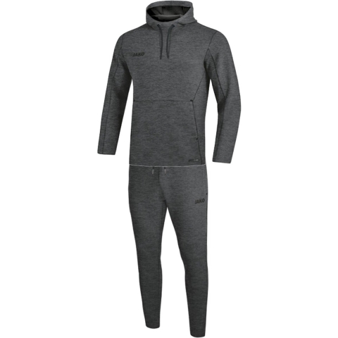 JAKO M9629D Joggingpak Met Sweaterkap Premium Basics Dames - Antraciet Gemeleerd - 36