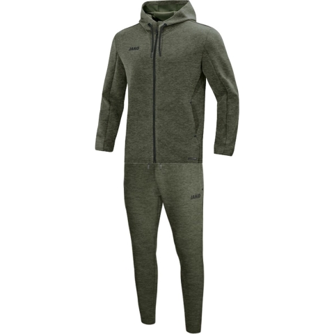 JAKO M9729 Joggingpak Met Kap Premium Basics - Kaki Gemeleerd - XXL