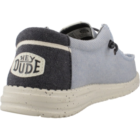 HEYDUDE Instappers Heren Wally Coastline Jute Blauw 45 Katoen