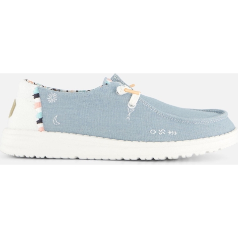 HEYDUDE Instappers Dames Wendy Boho Blauw 39 Chambray