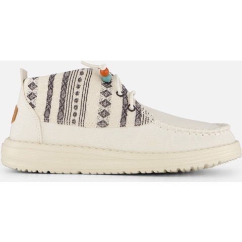HEYDUDE Instappers Dames Wendy Mid Boho Mix Wit 41 Textiel