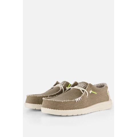 HEYDUDE Instappers Heren Wally Braided Bruin 47 Canvas