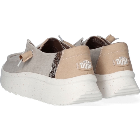 HEYDUDE Instappers Dames Wendy Peak Woven Beige 43 Textiel