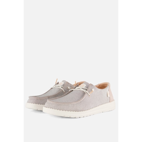HEYDUDE Instappers Dames Wendy Metallic Sparkle Roze 37 Textiel