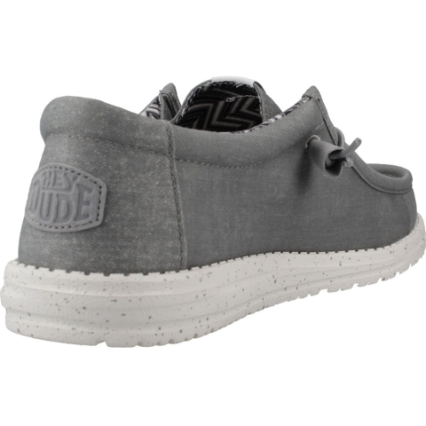 HEYDUDE Instappers Heren Wally Canvas Grijs 46 Canvas
