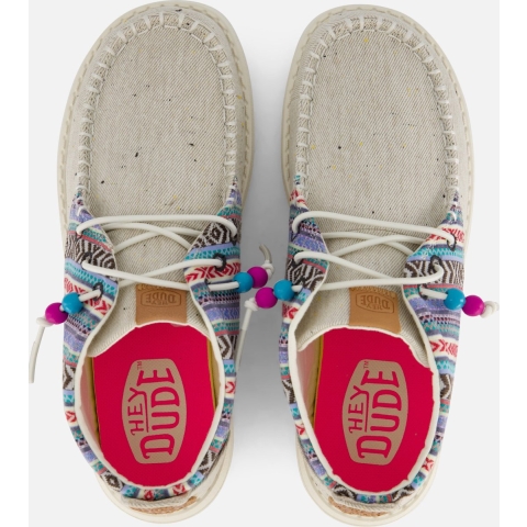 HEYDUDE Instappers Dames Wendy Mid Boho Mix Grijs 38 Textiel