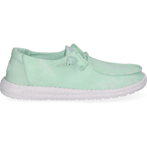 HEYDUDE Instappers Dames Wendy Strech Canvas Aqua 40 Canvas