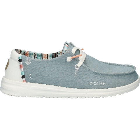 HEYDUDE Instappers Dames Wendy Boho Blauw 37 Chambray