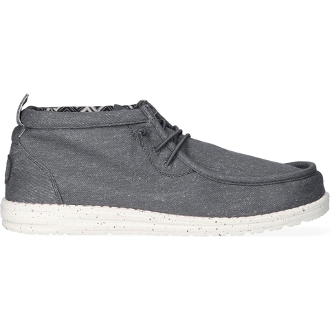 HEYDUDE Instappers Heren Wally Mid Canvas Grijs 41 Canvas