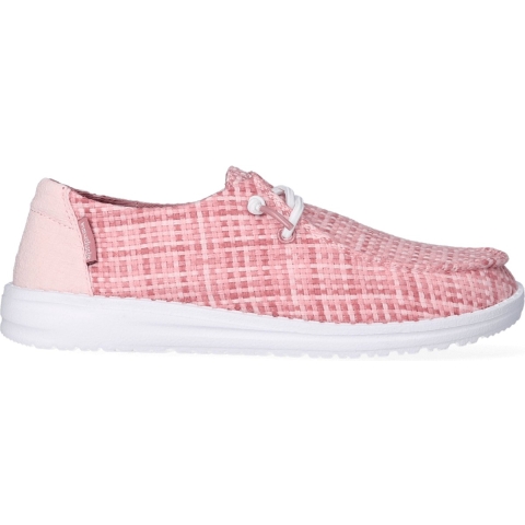 HEYDUDE Instappers Dames Wendy Crosshatch Roze 39 Polyester