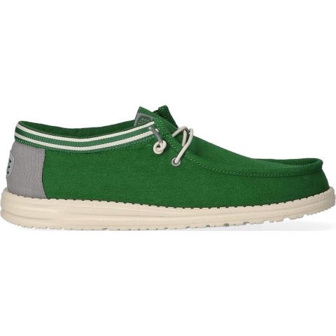 HEYDUDE Instappers Heren Wally Letterman Groen 45 Textiel