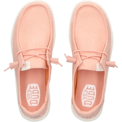 HEYDUDE Instappers Dames Wendy Canvas Roze 43 Canvas