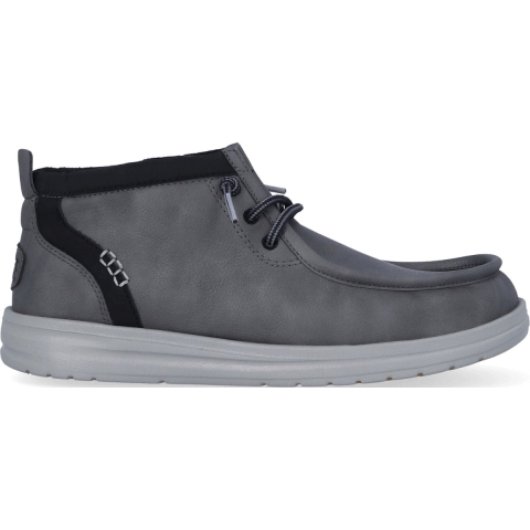 HEYDUDE Instappers Heren Wally Mid GripR Classic Grijs 41 Nubuck