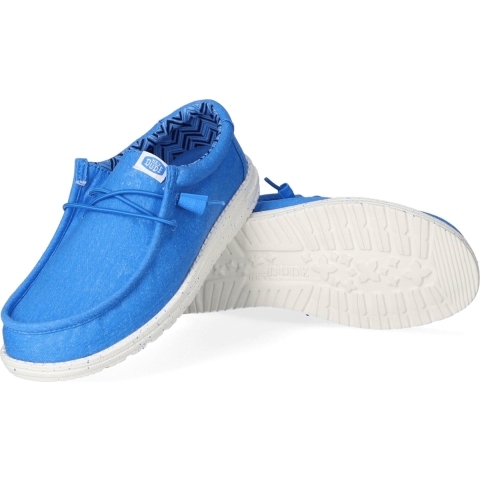 HEYDUDE Instappers Heren Wally Canvas Blauw 48 Canvas