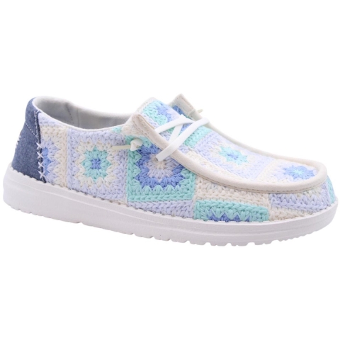 HEYDUDE Instappers Dames Wendy Cottage Crochet Multi 39 Textiel