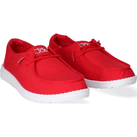 HEYDUDE Instappers Dames Wendy Slub Rood 42 Canvas