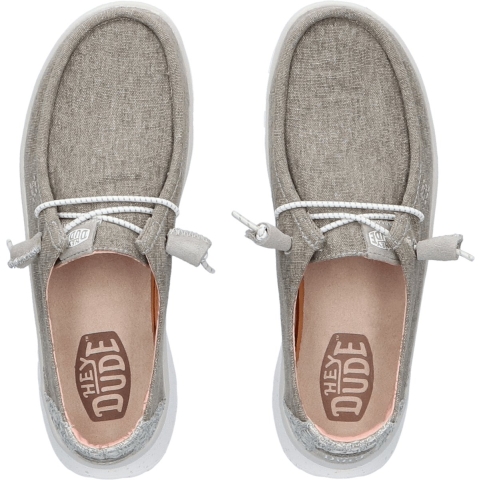 HEYDUDE Instappers Dames Wendy Peak Chambray Bruin 42 Chambray