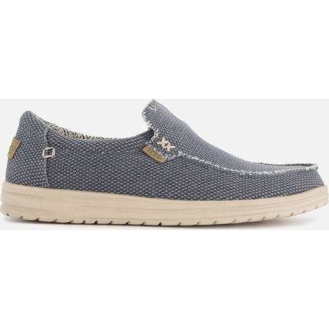 HEYDUDE Instappers Heren Mikka Braided Blauw 42 Canvas