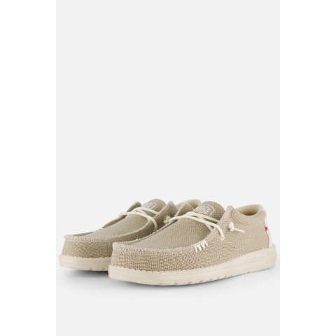 HEYDUDE Instappers Heren Wally Braided Beige 48 Canvas