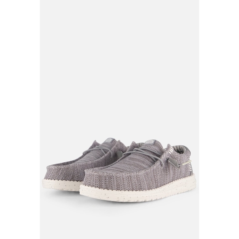 HEYDUDE Instappers Heren Wally Stretch Sox Grijs 44 Mesh