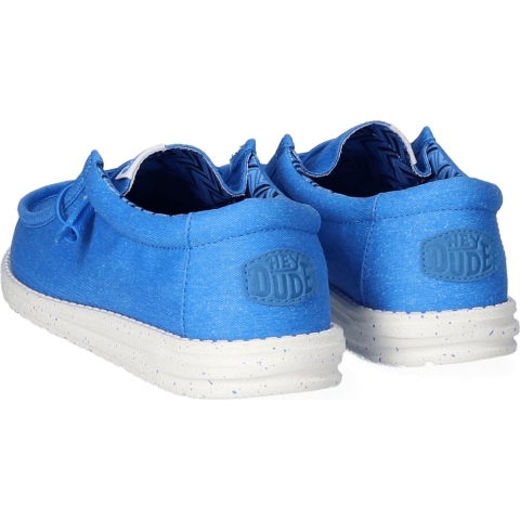 HEYDUDE Instappers Heren Wally Canvas Blauw 40 Canvas