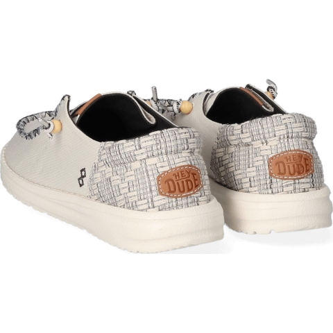HEYDUDE Instappers Dames Wendy Funk Jacquard Wit 36 Textiel