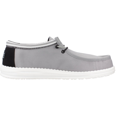 HEYDUDE Instappers Heren Wally Letterman Grijs 44 Textiel
