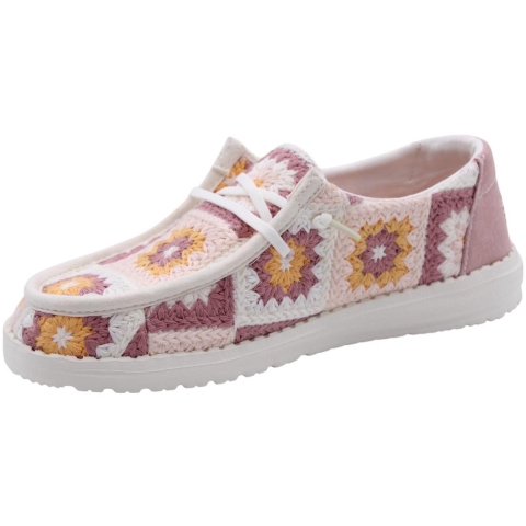 HEYDUDE Instappers Dames Wendy Cottage Crochet Multi 42 Textiel