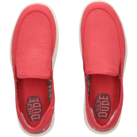 HEYDUDE Instappers Heren Sunapee Coastline Rood 42 Mesh