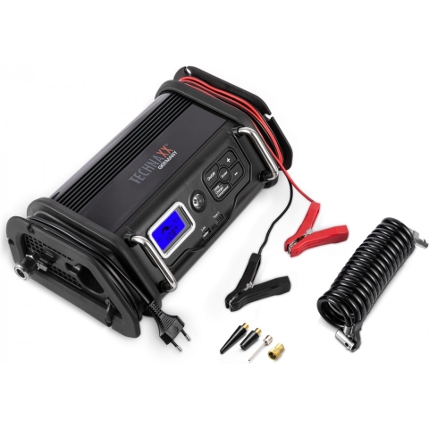 Technaxx TX-193(4999) 10A Acculader met compressor - Lc display - LED verlichting - USB - Zwart