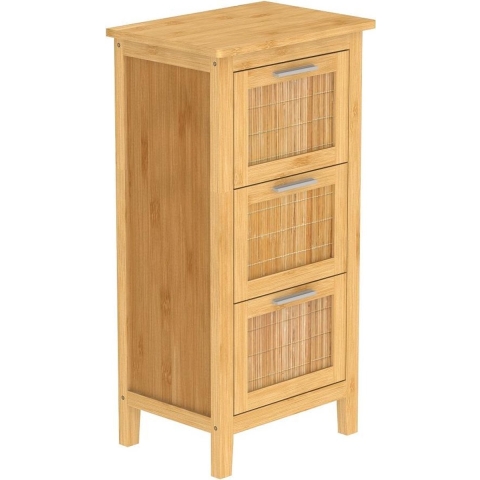 EISL Badkamerkast met 3 lades 30x42x82 cm bamboe
