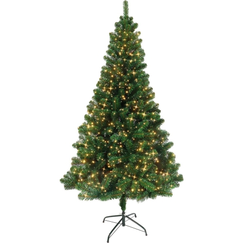 Nordlandia Kunstkerstboom Met LED Verlichting - 180 cm - Realistische Kunststof Kerstboom - Metalen