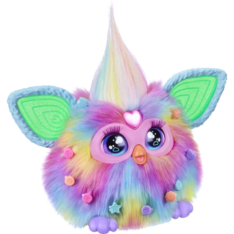 Furby Tie Dye, 15 accessoires, interactief knuffeldier voor meisjes en jongens, stemgestuurde animatronic, vanaf 6 jaar
