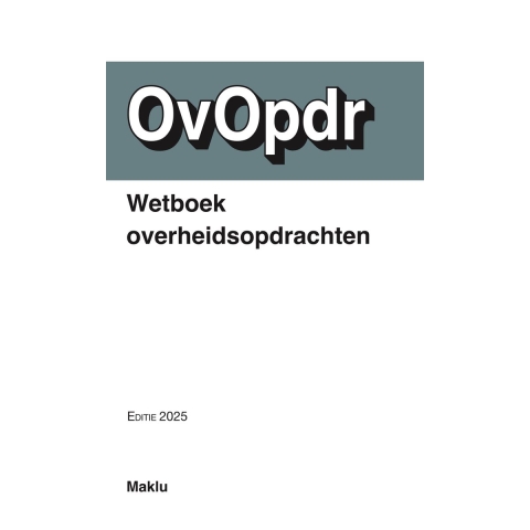 Wetboek overheidsopdrachten (Paperback)