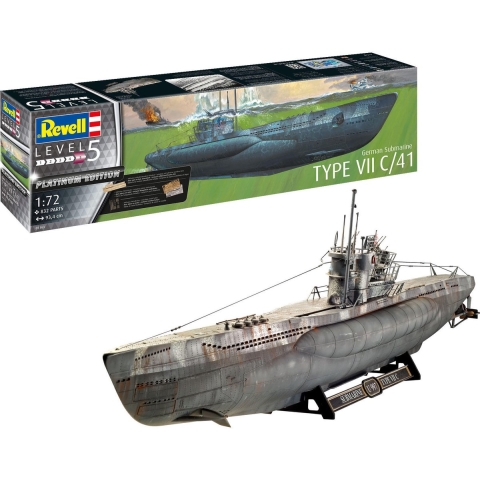 Revell 1/72 German Submarine Type VII C/41 - Platinum Edition