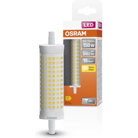 OSRAM 4058075432697 LED-lamp Energielabel E (A - G) R7s Ballon 19 W = 150 W Warmwit (Ø x l) 28 mm x 118 mm 1 stuk(s)