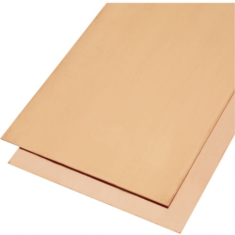 Reely Koper Blik (l x b) 400 mm x 200 mm 0.8 mm 1 stuk(s)