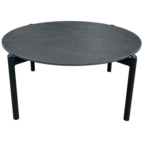 Castle Rock lounge tafel midnight grey dia. 87 cm - Oosterik home