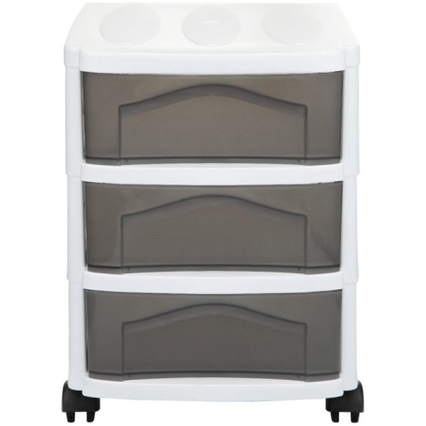 Bama Big Hobby Ladesysteem met 3 Laden 30x30x40 cm Wit/Grijs