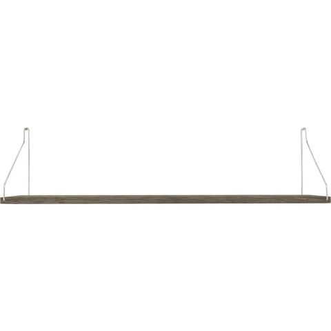 Frama Shelf Wandplank 80x20 Donker/roestvrijstaal